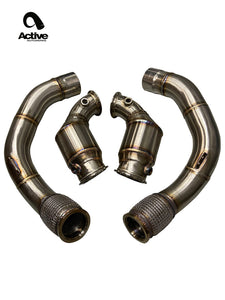 F90 M5/M8 X5M/X6M Catted Downpipes Exhaust ACTIVE AUTOWERKE   