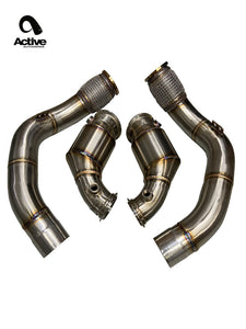 F90 M5/M8 X5M/X6M Catted Downpipes Exhaust ACTIVE AUTOWERKE   