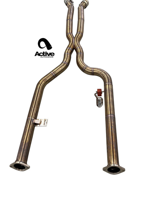 ACTIVE AUTOWERKE G80/G82 M3/M4 SIGNATURE MID-PIPE WITH X-PIPE Exhaust ACTIVE AUTOWERKE Mid-pipe only with straight pipes  