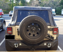 Load image into Gallery viewer, TrailFX J050T 1 Pc Direct-Fit Class III 5000 Lb Recvr W/D-Ring Mounts Black Steel W/Tire Carr Default TrailFX Default Title
