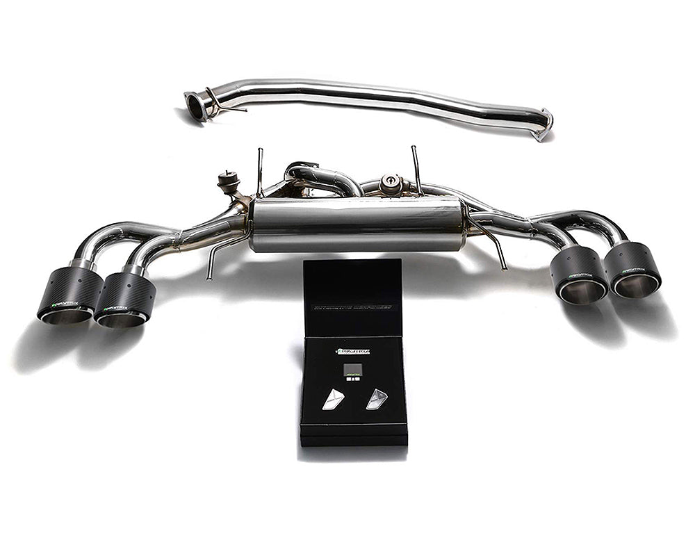 Armytrix Stainless Steel Valvetronic Catback Exhaust 90mm System with Quad Exhaust Tips | 2009-2021 Nissan GT-R R35 Exhaust Armytrix Chrome  