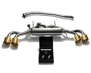 Armytrix Stainless Steel Valvetronic Catback Exhaust 90mm System with Quad Exhaust Tips | 2009-2021 Nissan GT-R R35 Exhaust Armytrix Gold  