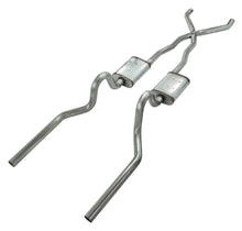 Load image into Gallery viewer, Pypes Performance Exhaust SFC01 Crossmember Back w/X-Pipe Exhaust System 67-70 Cougar Split Rear Dual Exit 2.5 in Intermediate And Tail Pipe Muffler Not Incl Hardware Incl Tip Not Incl Pypes Exhaust Exhaust System Kit Pypes Performance Exhaust Default Title  
