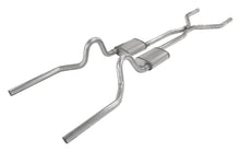 Load image into Gallery viewer, Pypes Performance Exhaust SFM44T 1970-1973 Mustang 2.5 Inch Crossmember Back Exhaust System With H-Bomb H-Pipe 409 Stainless Turbo Pro Mufflers SFM44T Exhaust System Kit Pypes Performance Exhaust   
