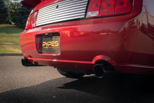 Load image into Gallery viewer, Pypes Performance Exhaust SFM66M Cat Back Exhaust System 05-10 Mustang GT Split Rear Dual Exit 2.5 in Intermediate And Tail Pipe M80 Muffler/Hardware/4 in Polished Tips Incl Natural Finish 409 Stainless Steel Pypes Exhaust Exhaust System Kit Pypes Performance Exhaust   

