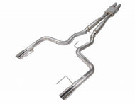 Pypes Performance Exhaust SFM83MX Cat Back Exhaust System 15-17 Mustang GT 3 in Diameter Split Rear Dual Exit 4 in Polished Tips Hardware Included X-Box Muffler Natural 409 Stainless Finish Pypes Exhaust