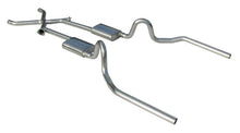 Load image into Gallery viewer, Pypes Performance Exhaust SGA14SS Crossmember Back w/Xchange Exhaust System 64-74 A-Body Split Rear Dual Exit 3 in Intermediate And Tail Pipe Hardware Incl 304 Stainless Steel Muffler And Tip Not Incl Pypes Exhaust Exhaust System Kit Pypes Performance Exhaust Default Title  
