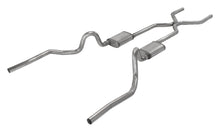 Load image into Gallery viewer, Pypes Performance Exhaust SGA42R Crossmember Back w/H-Pipe Exhaust System 70-71 GTO/68-72 442 Dual Split Rear Valance Exit 2.5 in Intermediate And Tail Pipe Race Pro Mufflers And Hardware Incl Tip Not Incl Pypes Exhaust Exhaust System Kit Pypes Performance Exhaust   
