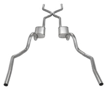 Load image into Gallery viewer, Pypes Performance Exhaust SGA42S Crossmember Back w/H-Pipe Exhaust System 70-71 GTO/68-72 442 Dual Split Rear Valance Exit 2.5 in Intermediate And Tail Pipe Street Pro Mufflers And Hardware Incl Tip Not Incl Pypes Exhaust Exhaust System Kit Pypes Performance Exhaust Default Title  
