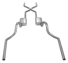Load image into Gallery viewer, Pypes Performance Exhaust SGA43T Crossmember Back w/H-Pipe Exhaust System 64-74 GM A Body Split Rear Dual Exit 3 in Intermediate And Tail Pipe Turbo Pro Mufflers/Hardware Incl Tip Not Incl Pypes Exhaust Exhaust System Kit Pypes Performance Exhaust Default Title  

