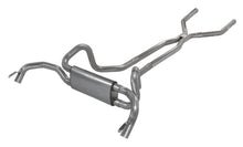 Load image into Gallery viewer, Pypes Performance Exhaust SGF40 Crossmember Back Crossflow System w/H-Pipe Exhaust System 67-74 Split Rear Dual Exit 2.5 in Intermediate And Tail Pipe Race Pro Mufflers/Hardware Incl Tip Not Incl Natural 409 Stainless Steel Pypes Exhaust Exhaust System Kit Pypes Performance Exhaust   
