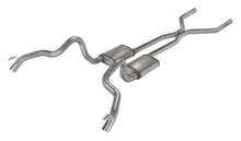 Load image into Gallery viewer, Pypes Performance Exhaust SGF43S Crossmember Back w/H-Pipe Exhaust System 70-74 F-Body Split Rear Dual Quarter Exit 3in Intermediate And Tail Pipe StreetPro Mufflers/Hardware Incl Tip Not Incl Polished 304 Stainless Pypes Exhaust Exhaust System Kit Pypes Performance Exhaust Default Title  
