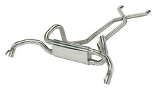 Load image into Gallery viewer, Pypes Performance Exhaust SGF70S Crossflow System w/X-Pipe Exhaust System 67-74 Split Rear Dual Exit 2.5 in Intermediate And Tail Pipe Race Pro Mufflers/Hardware Incl Tip Not Incl Polished 409 Stainless Steel Pypes Exhaust Exhaust System Kit Pypes Performance Exhaust Default Title  
