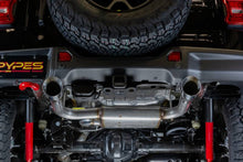 Load image into Gallery viewer, Pypes Performance Exhaust SJJ24SB Axle-Back Exhaust System 18-22 Jeep Jl Dual Exit 2.5 Inch Intermediate And Tailpipe Street Pro Muffler Hardware Incl Black 4 Inch Dual Tips Included Stainless Steel Pypes Exhaust Exhaust System Kit Pypes Performance Exhaust   
