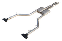 Load image into Gallery viewer, Pypes Performance Exhaust SMC22SB Cat Back Exhaust System Split Rear Dual Exit 08-14 Challenger V6 2.5 in Intermediate And Tail Pipe Street Pro Muffler/Hardware/Black Tips Incl Natural Finish 409 Stainless Steel Pypes Exhaust Exhaust System Kit Pypes Performance Exhaust Default Title  
