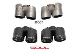 Porsche 991.1 Carrera Base (without PSE) Bolt On Exhaust Tips Exhaust Soul Performance   