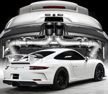 Load image into Gallery viewer, Porsche 991 GT3 / 911R Center Muffler Bypass Exhaust Exhaust Soul Performance 991.2 (2017+) 4&quot; Slash Cut Single Wall Signature Satin
