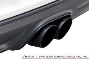 Porsche 718 Boxster / Cayman Street Package Exhaust Soul Performance Chrome Dual Wall Black Chrome 