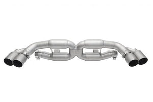 Porsche 991 Turbo X-Pipe Exhaust Exhaust Soul Performance Signature Satin Straight Cut Single Wall  