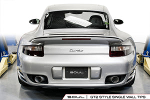Porsche 997.1 Turbo GT2 Style Bolt On Exhaust Tips Exhaust Soul Performance   