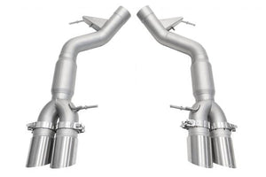 BMW F10 M5 Resonated Muffler Bypass Exhaust Exhaust Soul Performance Brushed Slash Cut Single Wall  
