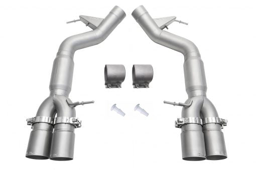 BMW F10 M5 Resonated Muffler Bypass Exhaust Exhaust Soul Performance Satin Straight Cut Single Wall  