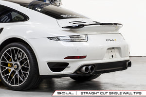 Porsche 991 Turbo Bolt On Exhaust Tips Exhaust Soul Performance   