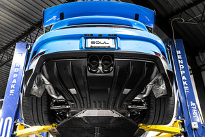 Porsche 992 GT3 SOUL Valved Exhaust Packages Exhaust Soul Performance Yes 4" Slash Cut Single Wall Signature Satin