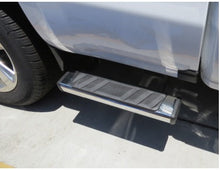 Load image into Gallery viewer, TrailFX A5002S W/Step Pads 4 In Trapezoidal Straight Pol Stainless Steel W/Plastic End Caps Default TrailFX
