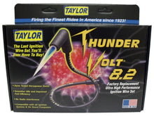 Load image into Gallery viewer, Taylor Cable 87601 ThunderVolt 8.2mm Ignition Wire Set; Blue; Stock; 9.5 in.; OE Spark Plug Boot; Spark Plug Wire Set Taylor Cable
