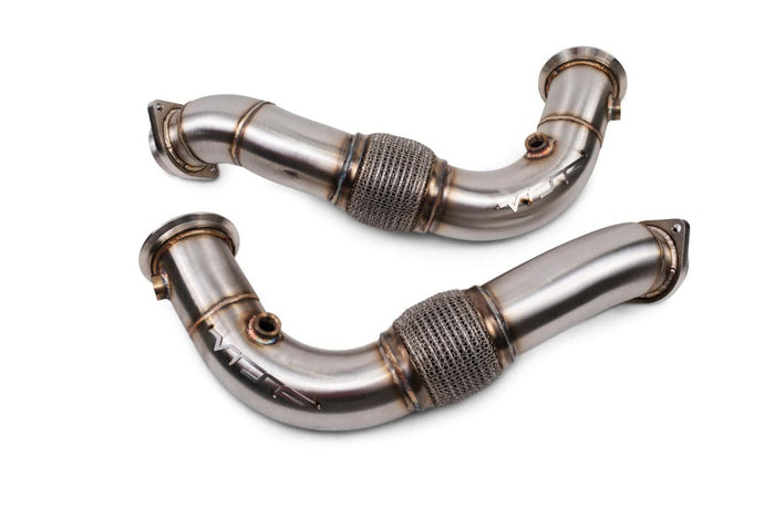 VRSF Stainless Steel Race Downpipes for V8 N63 & S63 2008 – 2019 BMW X5M & X6M E70, E71, F85, F86 Exhaust VRSF 2 Bolt Flange Brushed Finish 