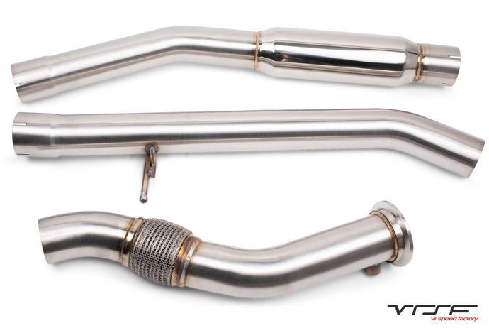 VRSF M57 Downpipe & Midpipe Combo Upgrade for 2008 – 2013 BMW X5D & X6D E70/E71 Exhaust VRSF Catless  
