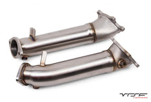 Load image into Gallery viewer, VRSF Nissan GTR 3.5&quot; Catless Cast Bellmouth Downpipes Exhaust VRSF
