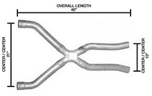 Load image into Gallery viewer, Pypes Performance Exhaust XGG10 Exhaust X-Pipe Kit Intermediate Pipe 2.5 in Crossover Incl Special Angled Rear Legs Natural 409 Stainless Steel Pypes Exhaust Exhaust Crossover Pipe Pypes Performance Exhaust   

