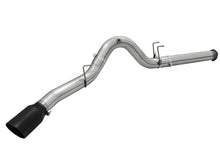Load image into Gallery viewer, aFe Atlas Exhausts 5in DPF-Back Aluminized Steel Exhaust Sys 2015 Ford Diesel V8 6.7L (td) Black Tip DPF Back aFe
