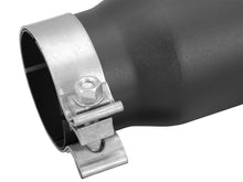 Load image into Gallery viewer, aFe MACHForce XP 3in Inlet x 4in Outlet x 9in Length Clamp-On Black Tip Catback aFe

