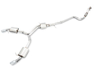 AWE Tuning Audi B9 A4 Touring Edition Exhaust Dual Outlet - Chrome Silver Tips (Includes DP) Catback AWE Tuning   