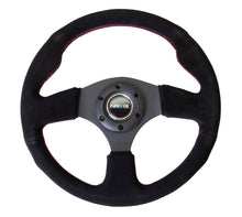 Load image into Gallery viewer, NRG Reinforced Steering Wheel (320mm) Suede w/Red Stitch Steering Wheels NRG
