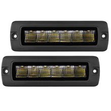 Load image into Gallery viewer, Go Rhino Xplor Blackout Series Sixline LED Flood Light Kit (Flush Mount) - Blk (Pair) Light Bars &amp; Cubes Go Rhino   

