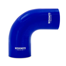 Load image into Gallery viewer, Mishimoto Silicone Reducer Coupler 90 Degree 3in to 4in - Blue Silicone Couplers &amp; Hoses Mishimoto
