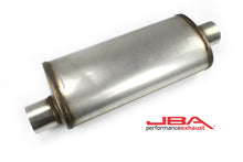 Load image into Gallery viewer, JBA Universal Chambered Style 304SS Muffler 18x8x5 3in Inlet Diameter Offset/Center Muffler JBA
