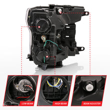 Load image into Gallery viewer, ANZO 2018-2019 Ford F-150 Projector Plank Style H.L. Black Amber (Without Switchback) Headlights ANZO
