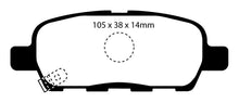 Load image into Gallery viewer, EBC 08-13 Infiniti EX35 3.5 Redstuff Rear Brake Pads Brake Pads - Performance EBC   
