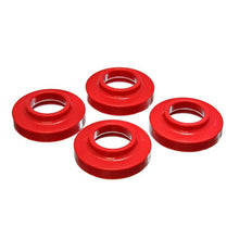 Load image into Gallery viewer, Energy Suspension 97-06 Jeep Wrangler TJ / 84-01 Cherokee Red Front or Rear Coil Lift Isolator Set Bushing Kits Energy Suspension
