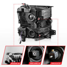 Load image into Gallery viewer, ANZO 19-22 Chevrolet Silverado 1500 LED Proj HL w/Lgt Bar SwBk Seq. Blk w/In. Light - Driver Side ON Headlights ANZO
