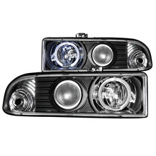 Load image into Gallery viewer, ANZO 1998-2005 Chevrolet S-10 Projector Headlights w/ Halo Black Headlights ANZO
