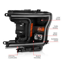 Load image into Gallery viewer, ANZO 2018-2019 Ford F-150 Projector Plank Style H.L. Black Amber (Without Switchback) Headlights ANZO
