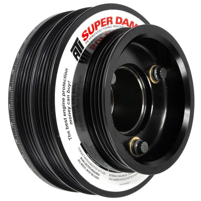 ATI Damper - 5.67in - Alum - (2) 4 Grv - Nissan RB26 - R32 Only - 1Pc - w/Power Steering Pulley Crankshaft Dampers ATI