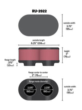 Load image into Gallery viewer, K&amp;N Filter Universal Filter 2 3/4 inch Dual Flange GSXR Oval (2/Box) Air Filters - Universal Fit K&amp;N Engineering   
