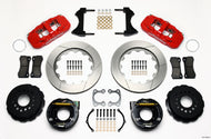 Wilwood AERO4 Rear P-Brake Kit 14.00in Red Small Ford 2.50in Offset | 140-10949-R